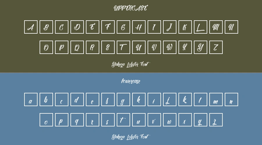 Yakuza Lobster Font Preview