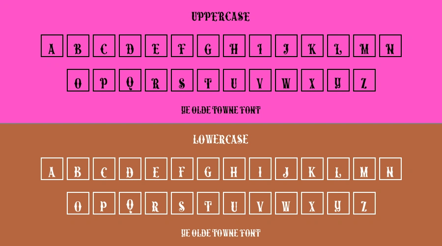 Ye Olde Towne Font Preview