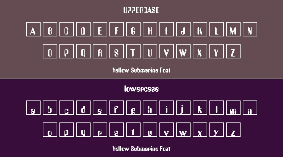 Yellow Submarine Font Preview