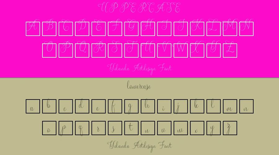 Yolanda Artdesign Font Preview