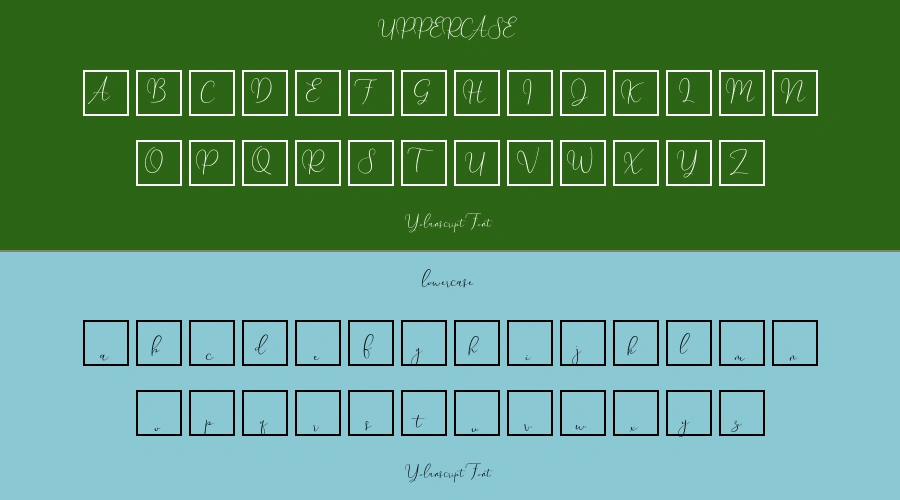 Yolanscript Font Preview