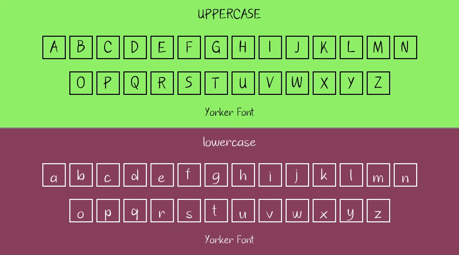 Yorker Font Preview