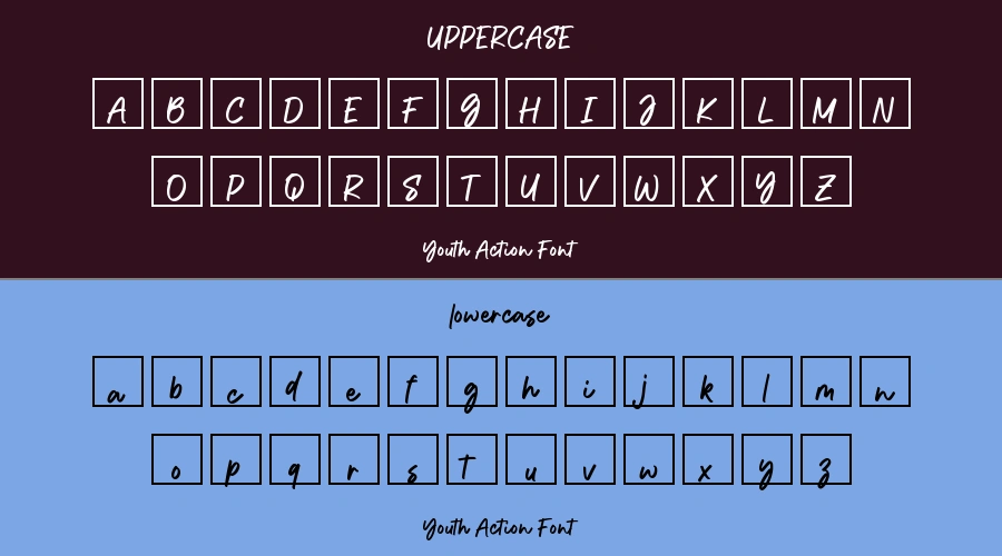 Youth Action Font Preview