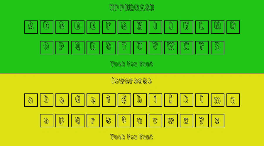 Yuck Fou Font Preview
