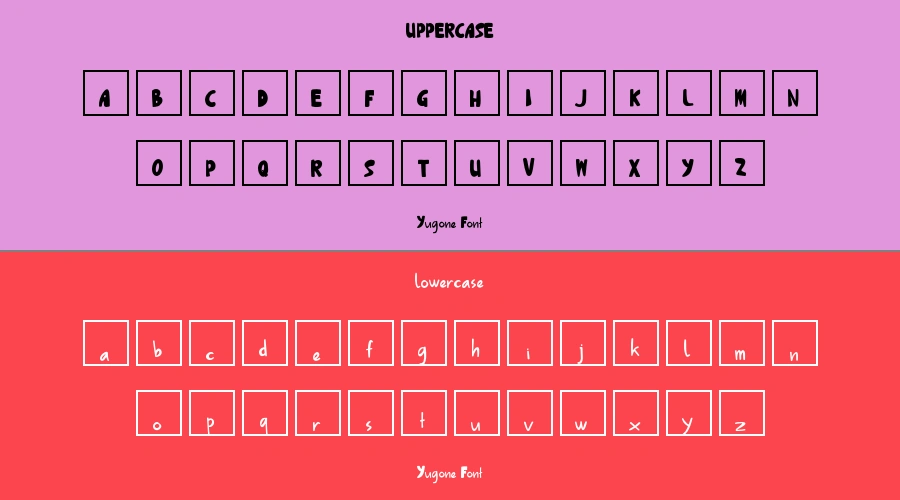 Yugone Font Preview