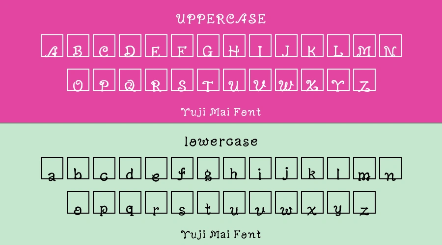 Yuji Mai Font Preview