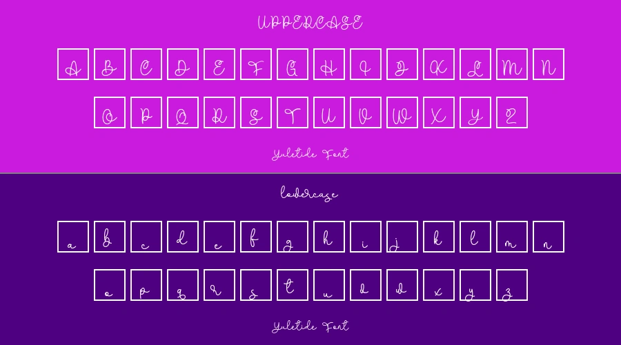 Yuletide Font Preview