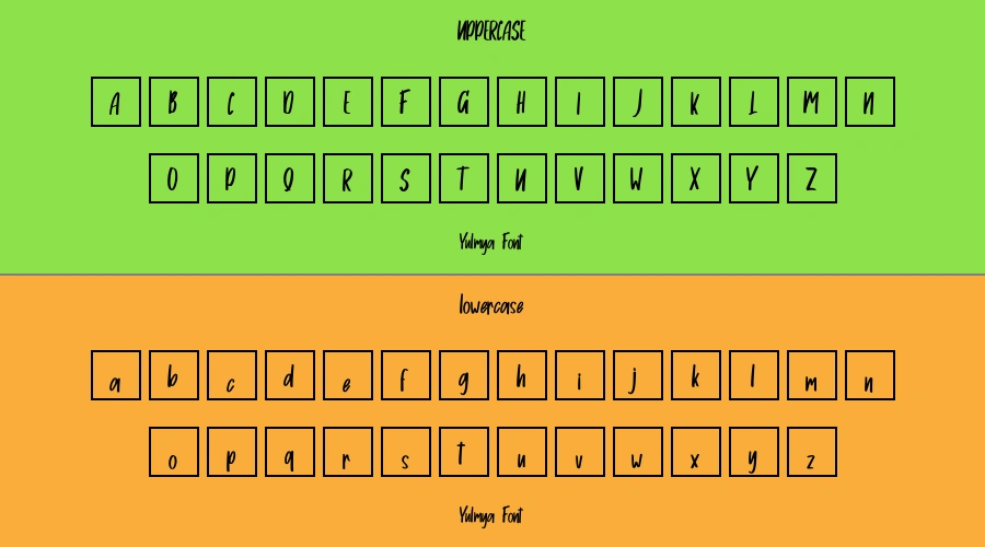 Yulmya Font Preview