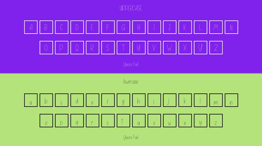Yuscra Font Preview