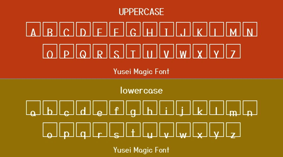 Yusei Magic Font Preview