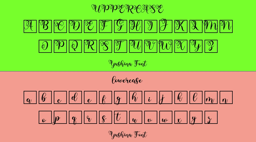 Yushina Font Preview