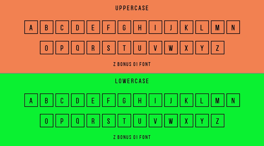 Z Bonus 01 Font Preview