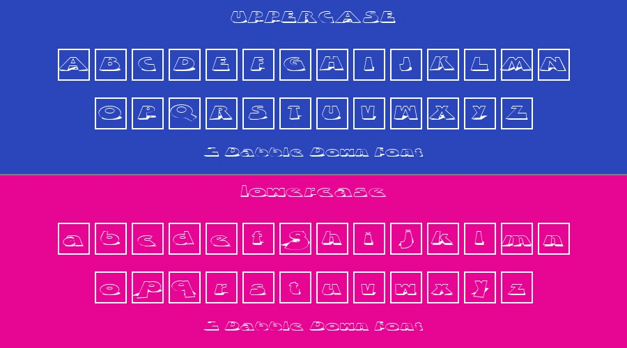 Z Dabble Down Font Preview