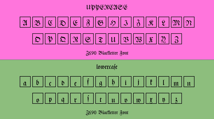 Z690 Blackletter Font Preview