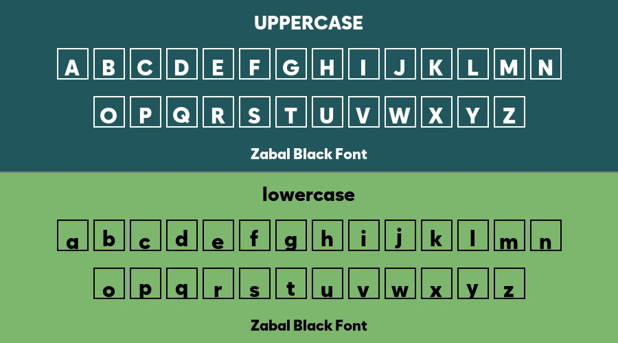 Zabal Black Font Preview