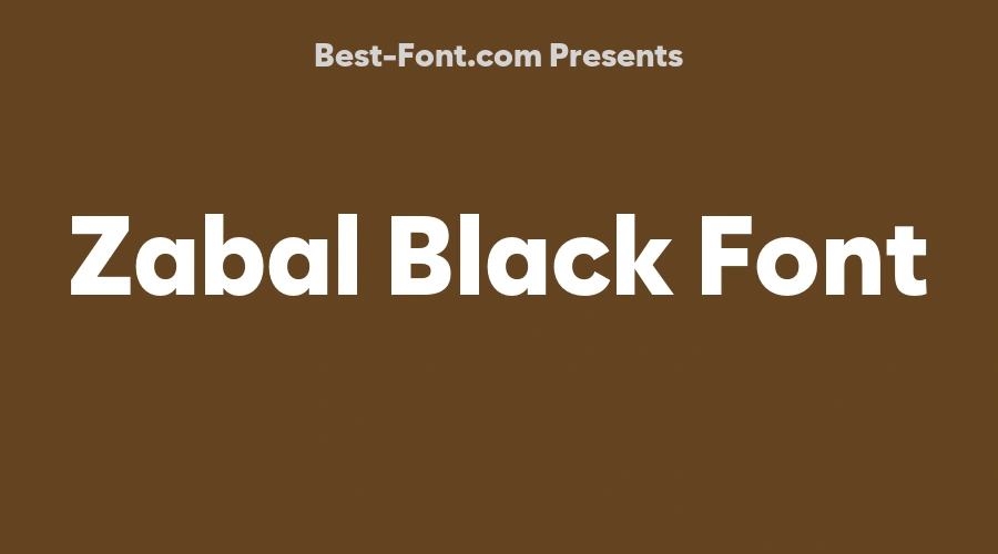 Zabal Black Font