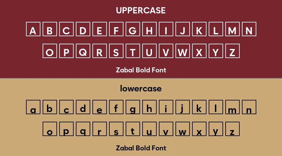 Zabal Bold Font Preview