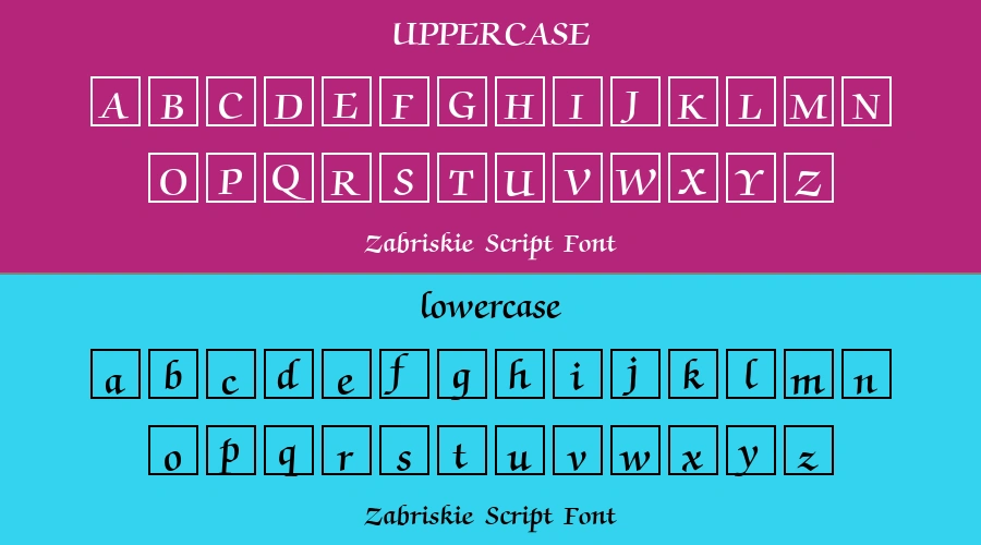 Zabriskie Script Font Preview
