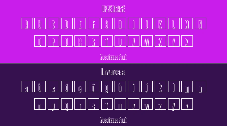 Zacatecas Font Preview