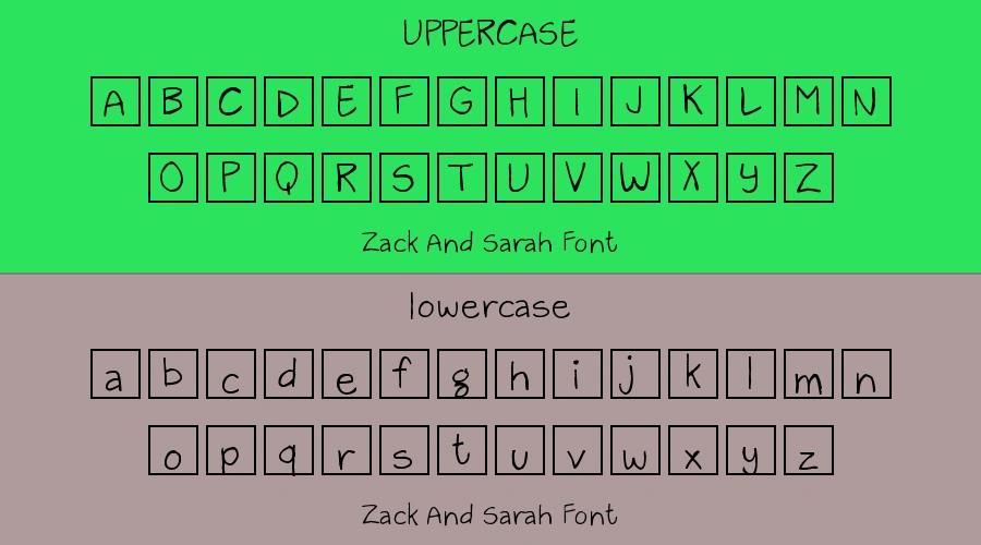 Zack And Sarah Font Preview