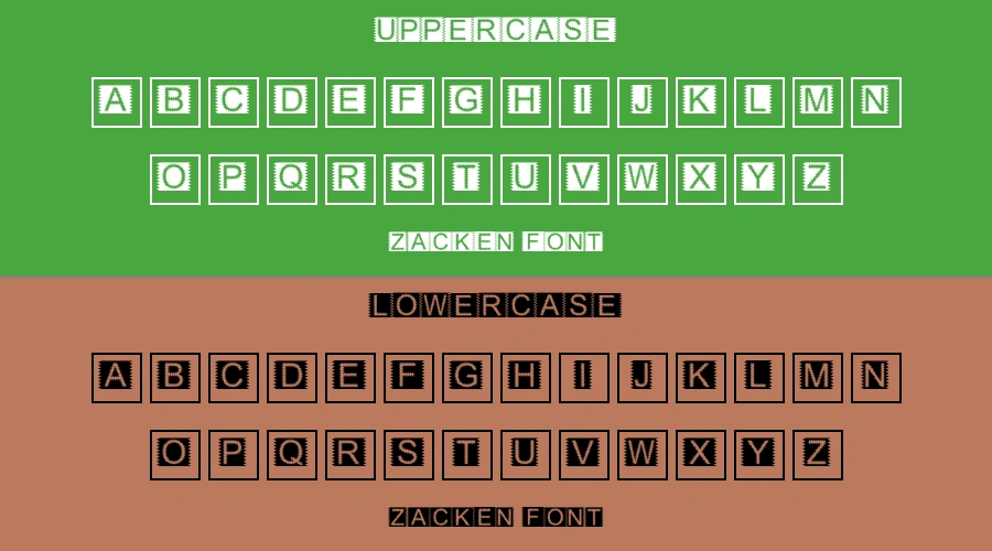 Zacken Font Preview