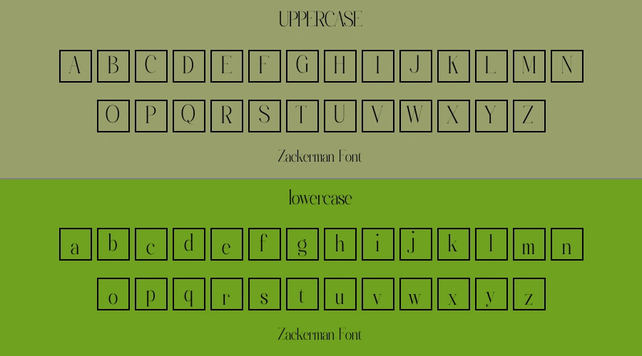 Zackerman Font Preview