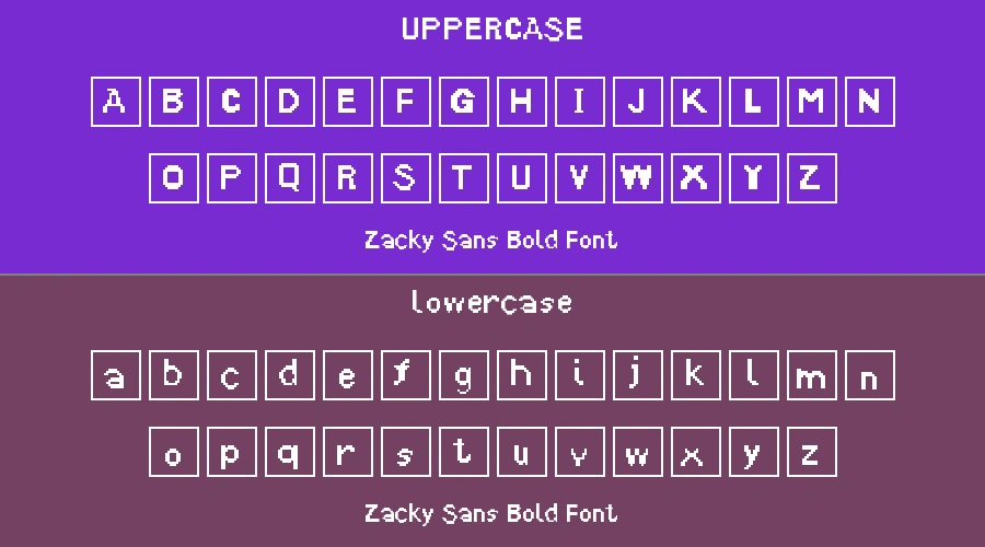Zacky Sans Bold Font Preview