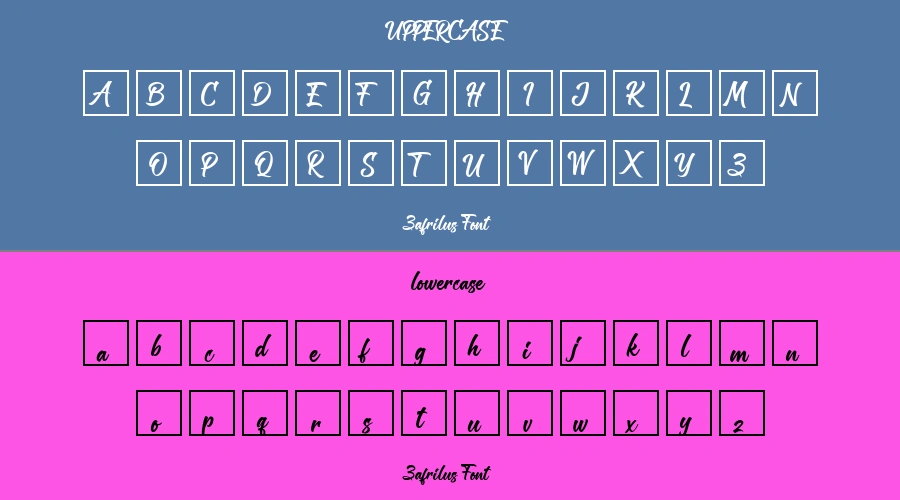 Zafrilus Font Preview