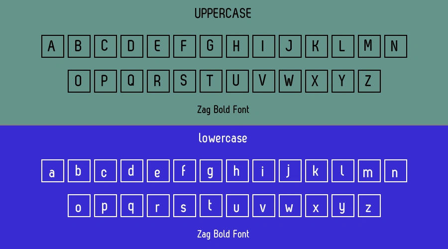 Zag Bold Font Preview