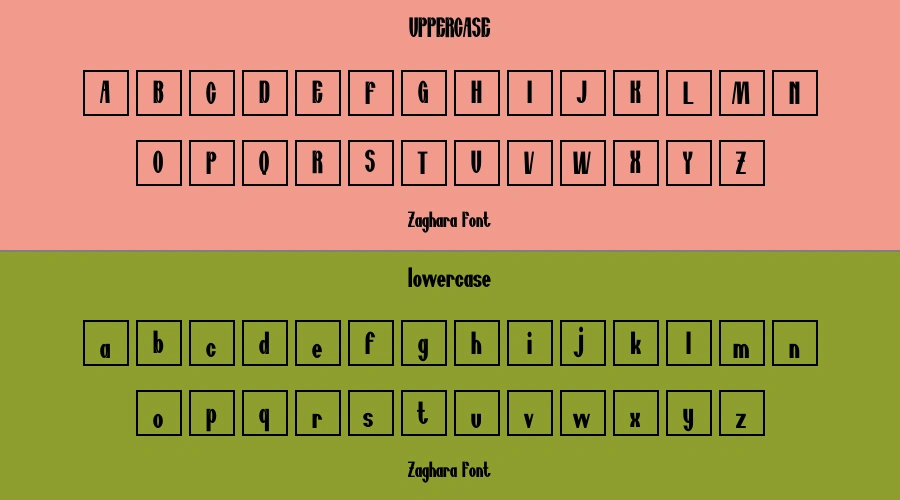 Zaghara Font Preview