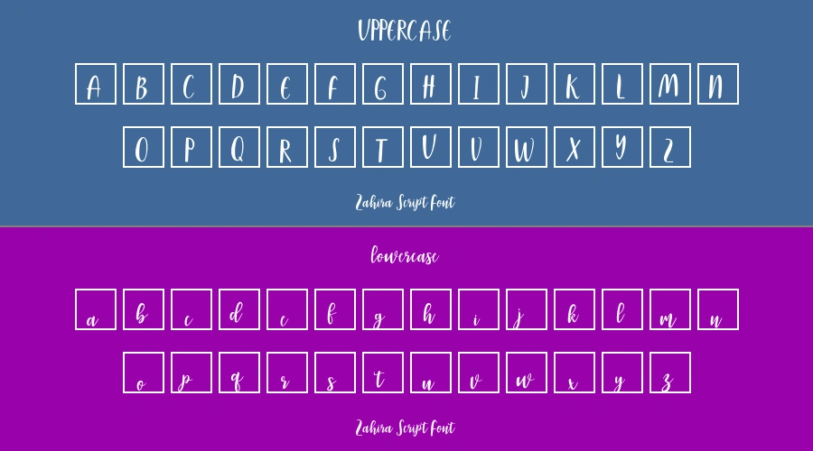 Zahira Script Font Preview