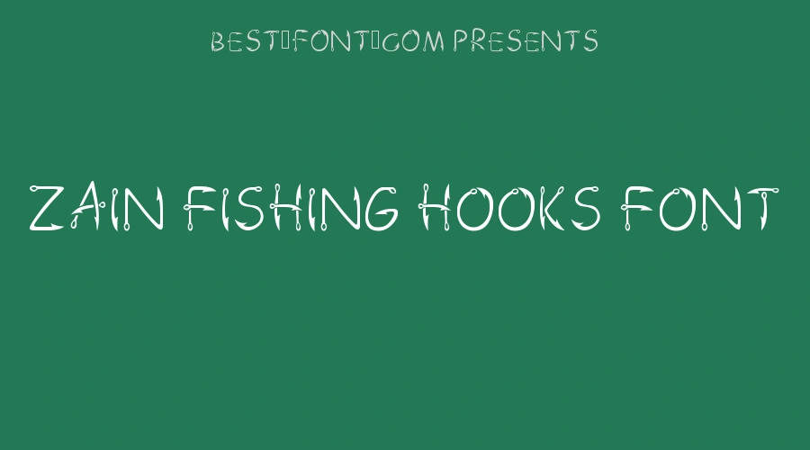Zain Fishing Hooks Font