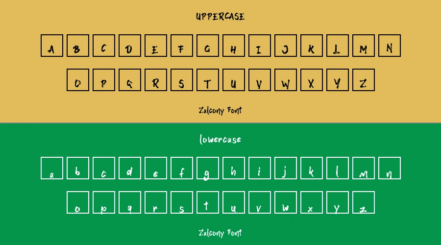 Zalcony Font Preview
