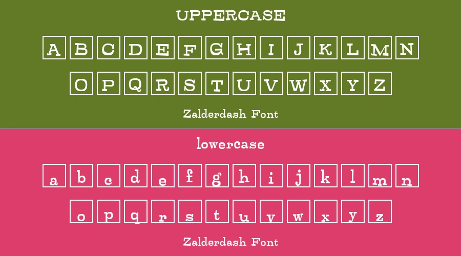 Zalderdash Font Preview