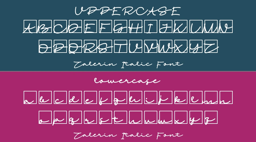 Zalerin Italic Font Preview