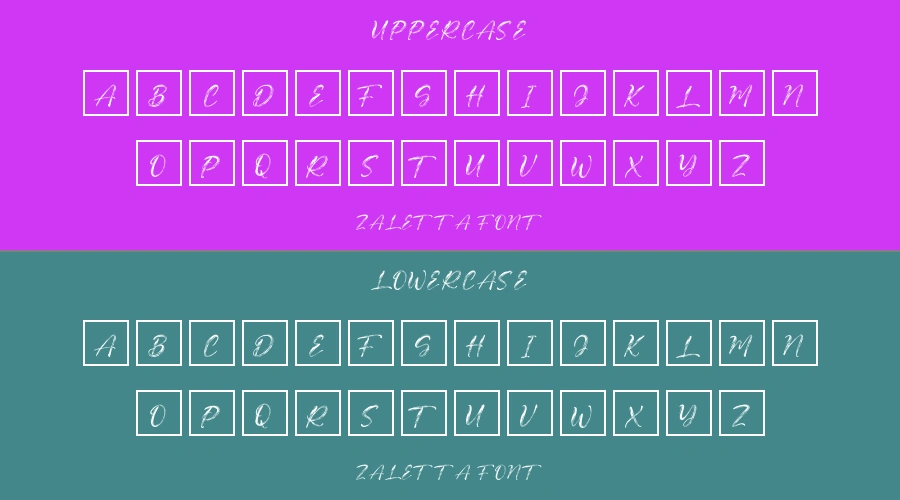 Zaletta Font Preview