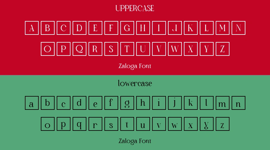 Zaloga Font Preview