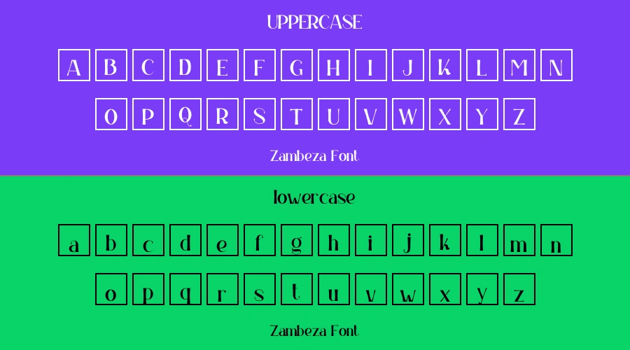 Zambeza Font Preview