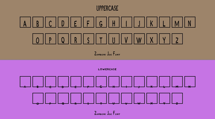 Zamboni Joe Font Preview