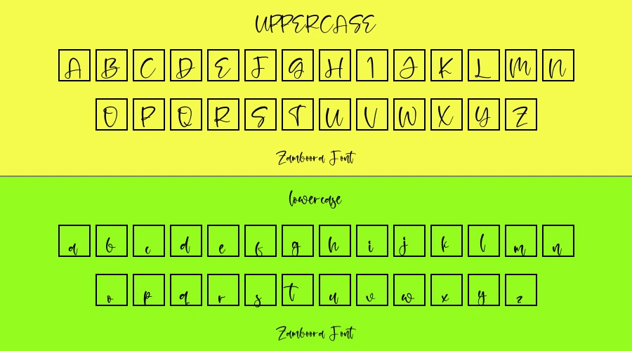 Zamboora Font Preview