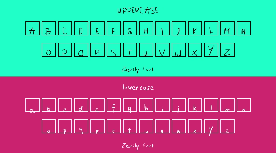 Zanily Font Preview