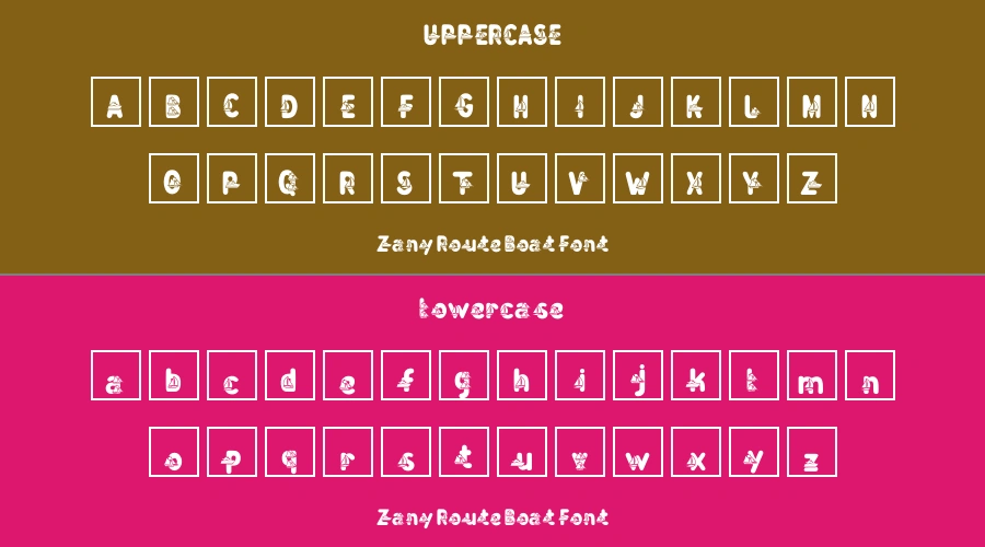 Zany Route Boat Font Preview