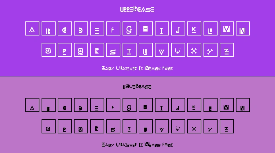 Zany Whatever It Means Font Preview