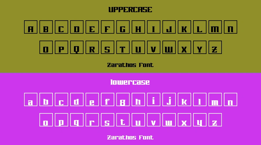 Zarathos Font Preview