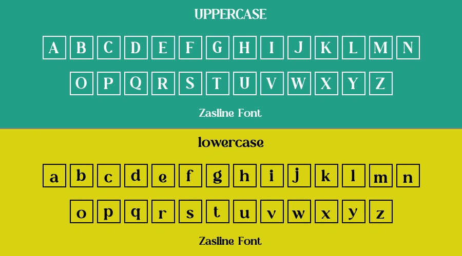 Zasline Font Preview