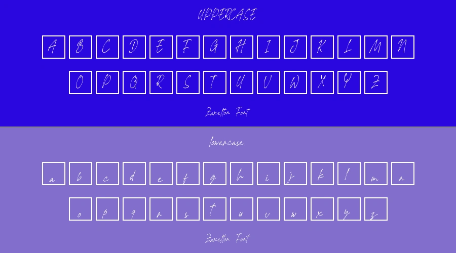 Zaxelton Font Preview