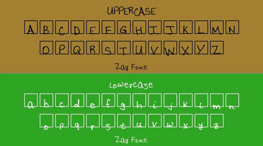 Zay Font Preview