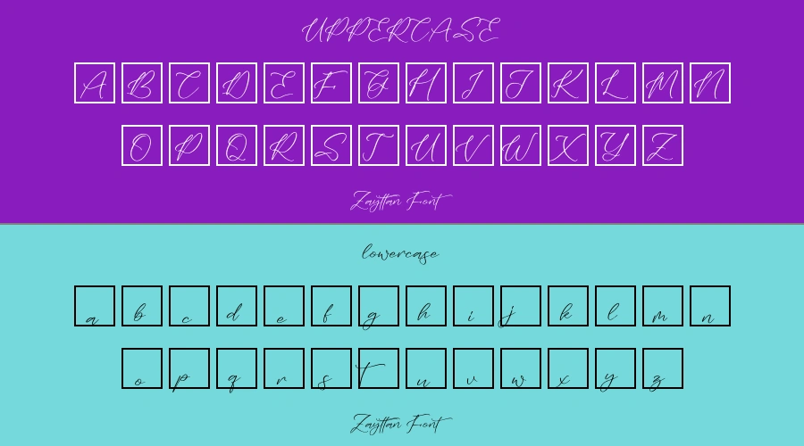 Zayttan Font Preview