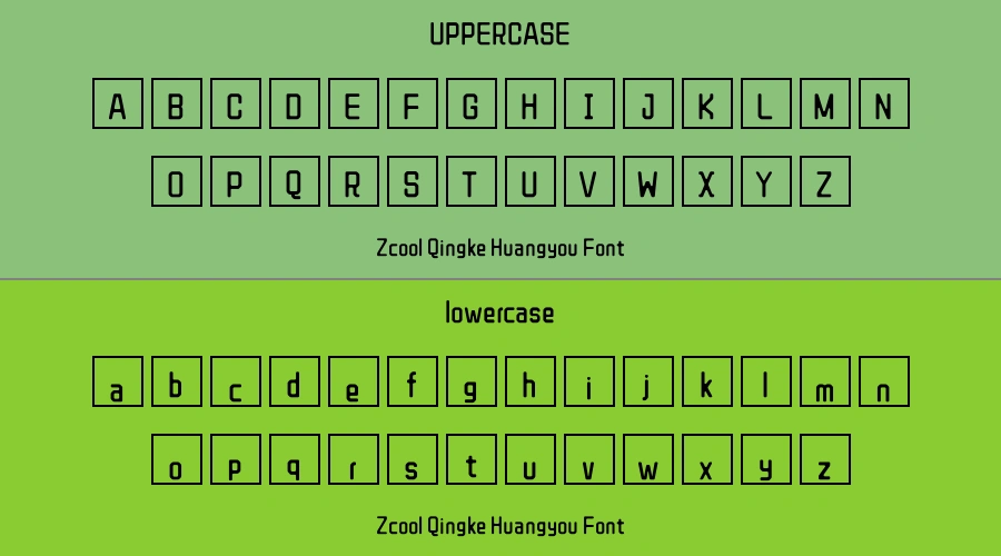 Zcool Qingke Huangyou Font Preview