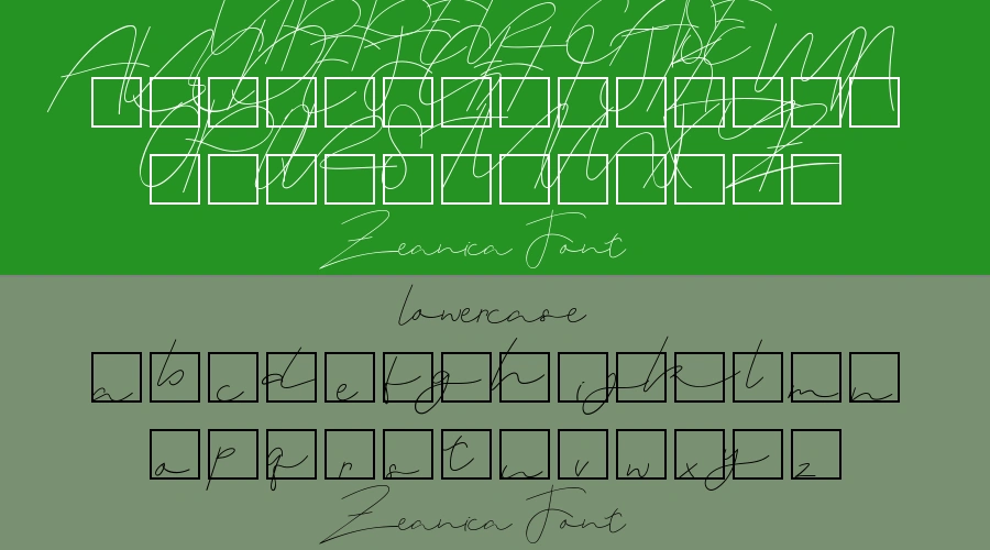 Zeanica Font Preview